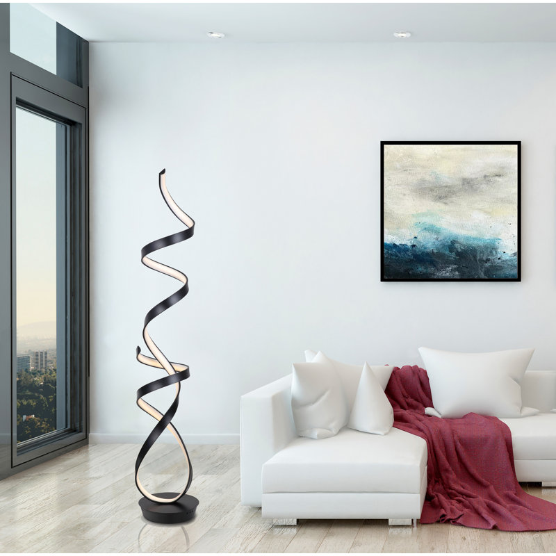 Ayn 63 LED Column Floor Lamp Wade Logan Base Finish Matt Black